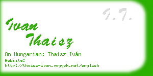 ivan thaisz business card