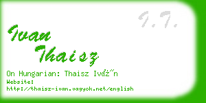 ivan thaisz business card